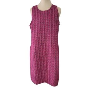 J Crew Factory Women's Berry And Brown Medley Shift Dress - Size 10